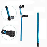 HLAXZ Crutches Healthcare Adjustable Crutches Foldable(Blue)