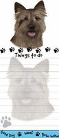 "Cairn Terrier Magnetic List Pads" Uniquely Shaped Sticky Notepad Measures 8.5 by 3.5 Inches