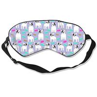 French Bulldog Frenchie Frenchies Bulldogs Purple Breathable Pure Silk Sleep Eye Mask Best Sleeping Eye Cover for Travel, Nap, Blindfold with Adjustable Strap for Men, Women or Kids