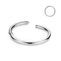 FANSING 14mm Bull Nose Ring Hoop 12g Septum Ring Silver Septum Jewelry Septum Clicker 12 Gauge Earrings Surgical Steel Conch Earrings Hoop Lobe Earrings for Women Men Nose Piercing Jewelry