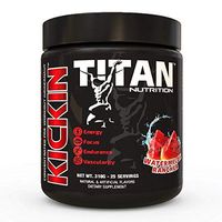 Kickin- Concentrated Pre Workout Supplement- Creatine Free Nitric Oxide Booster with Beta Alanine and Citrulline Malate |Boost Focus, Energy, NO| 25 Servings(Watermelon Rancher)
