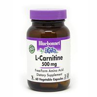 Bluebonnet L-Carnitine 500 Mg Vitamin Capsules, 60Count