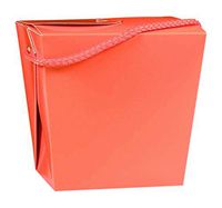 Plain Peel Birthday Party Favor Take Out Box, Orange