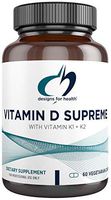 Vitamin D Supreme 5000 IU by Designs for Health - High Potency D3 Vitamin with Vitamin K1 + K2 MK7, Promotes Immune and Bone Health | Non-GMO and Gluten-Free (60 Capsules)