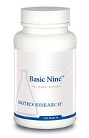 Biotics Research Basic Nine™— Whole Food Sourced Rare Trace Minerals, Phytochemically-Bound, Includes Antioxidants SOD and Catalase. 100 Tabs