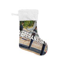 Personalized Christmas Stocking Vintage Veterans Day Wallpaper Santa Xmas Tree Decor Socks Gift Kids Fireplace/Restaurant/Hotel/Club/bar