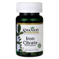 Swanson Iron Citrate 25 Milligrams 60 Veg Capsules