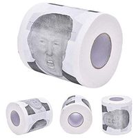 ZABB 10Rolls Printed Hygienic Paper - Toilet Paper Donald Tissue Paper Hillary Colored Tissue Novelty Political Gag Gift