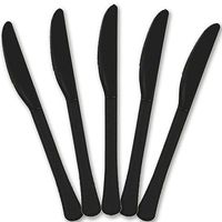 Extra Heavy Weight Plastic Knives | 20ct (Jet Black)