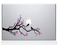 The Decal Guru Cherry Blossom Branch MacBook Decal Vinyl Sticker - 12" MacBook (1037-MAC-12M-NA)