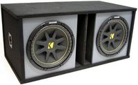 ASC Package Dual 15" Kicker Sub Box Vented Port Paintable Subwoofer Enclosure C15 Comp 1000 Watts Peak