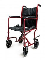 Graham Field Ej781-1 Lightweight Aluminum Transport Chair, 17", Red