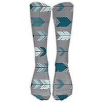 Rotated Fabric Arrow Feathers Knee High Graduated Compression Socks For Women And Men - Best Medical, Nursing, Travel & Flight Socks - Running & Fitness
