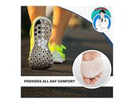 Kecar Breathable Metatarsal Pads, Foot Pads for Rapid Pain Relief, Soft Gel Ball of Foot Cushions, All Day Pain Relief and Comfort One Size Fits Shoe Inserts for Women(6 Pairs) (White)