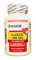 Major Odorless Garlic 500 mg 100 Softgels UPC 309043156607