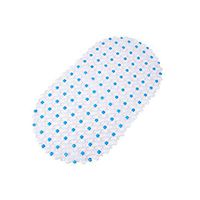 Maserfaliw Bath Mat PVC Anti-Slip Mat Foot Shower Bath Tub Clear Bubble Mat Floor Mat Rug Light Blue