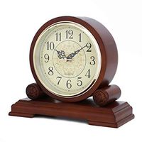 Fireplace Clock Silent Decorative Wooden Clock Battery Powered Dark Wooden Design Suitable for Living Room Office Kitchen Shelf and Home Decoration Gifts Carl Artbay Beautifully Decorated Clocks