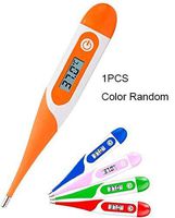 Overvl Soft Head Electronic Digital Thermometer Armpit Mouth Temperature Measurement LCD Temperature Tester for Children Adults Orange Baby Thermometer Soft Head Test