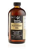 Certified Organic Pure & Top Quality Bottle Cold Pressed Flax Seed Oil 16oz- No preservatives & Artificial Color- SweetSunnah