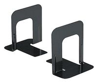 Innovera Universal Economy Bookends, Nonskid, Heavy Gauge Steel, Black, 2 Piece (54055) (4 Bookends)