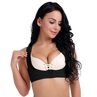 IEFIEL Women Chest Brace Up Corset Vest Hunchback Posture Shape Corrector Black M