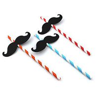 George Jimmy 10 PCS Big Mustache Party Supplies Bar Accessoires Drinking Straw