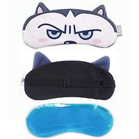 Winshope Cooling Sleeping Eye Mask for Puffy Eyes,Cute Cat Cold Eye Mask with Gel Inserts for Dark Circles,Relaxation
