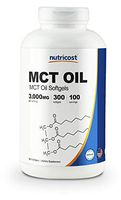 Nutricost MCT Oil Softgels 1000mg, 300 SFG (3,000mg Serv) - Great for Keto, Ketosis, and Ketogenic Diets