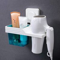 LIUCS Hair Dryer Holder Hair Dryer Punch Free Hair Dryer Holder Dry Hair Holder Bathroom Accessory Suitable for Hairdressers Hotel, Shower Room etc. (Color: D)