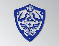 Legend of Zelda - Hylian Shield - Vinyl 5.5" (Color BLUE) decal laptop tablet skateboard car windows stickers