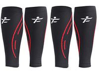 TOFLY Calf Compression Sleeves, (2 Pairs) for Men & Women, Premium Quality Footless Compression Socks Support for Sports, Running, Cycling, Travel, Calf Pain Relief, Swelling, Shin Splint, Black M