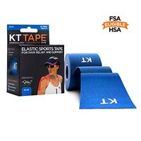 KT TAPE Original Cotton Elastic Kinesiology Therapeutic Athletic Tape, 16 Ft Uncut Roll, Blue, Latex Free, Breathable, Pro & Olympic Choice