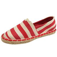 Women's 2019 New Casual Breathable Platform Flats Shoes Summer Outdoor Lightweight Cool Feel Soft Lazy Boat Single Shoes (Red, US:5)