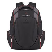 Launch Laptop Backpack, 17.3", 12 1/2 X 8 X 19 1/2, Black/Gray/red