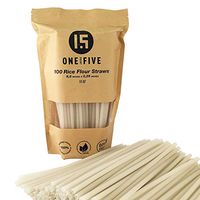 Compostable Straws, Rice Flour Domestically Biodegradable Straws, 100 Unwrapped, Disposable Drinking Straws, Plant Based, BPA-free, Eco and Turtle Friendly, Plastic-free Alternative to PLA and Paper