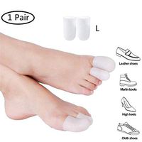 WLDQ Hammer Toe Cushion - Hammer Toe Gel Pads Corrector and Straightener for Curled- Right and Left Gel Support, Curved, Claw and Mallet Toe Relie 3 Size (Size : L)