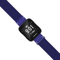 LeiOu Steel Mesh Strap Compatible with Garmin Forerunner 35 Band (Blue Small)