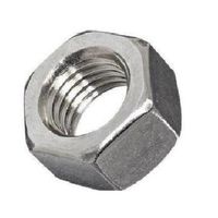 Steel Hex Nut, Plain Finish, Class 6, DIN 934, Metric, M3.5-0.6 Thread Size, 6 mm Width Across Flats, 2.8 mm Thick (Pack of 100)