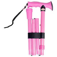 Overmold Ergonomic Folding Walking Cane (Light Pink)