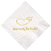 Crisky Bachelorette Cocktail Napkins, Bachelorette Party Decorations for Cake Dessert Berverage Table, Bacheloertte Party Supplies, Engagement Bridal Shower Decorations, 50 Pcs, 3-Ply