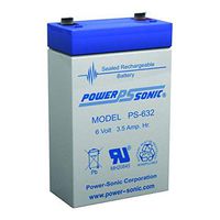Power-Sonic PS-632 6Volt 3.5Ah Rechargeable SLA Battery