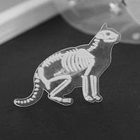 Clear Acrylic Animal Skeleton Pin Brooch Mouse Rabbit Penguin Bird Pig Cat Pins Popular Novelty Aesthetic Woman Cheap Design Womans Women | Styles - 5#