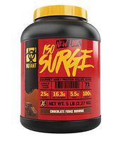 Mutant ISO Surge Whey Protein Powder Acts FAST to Help Recover, Build Muscle, Bulk and Strength, Uses Only High Quality Ingredients, 5 lb - Chocolate Fudge Brownie