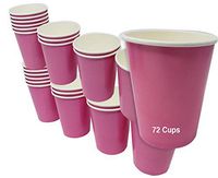 Pink Party Cups 9 oz. Disposable Drink Paper Cups (72 ct.)