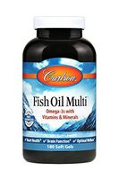 Carlson - Fish Oil Multi, Omega-3s with Vitamins & Minerals, Heart Health, Brain Function & Optimal Wellness, 180 Soft Gels