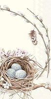 Boston International 32 Count 3-Ply Paper Guest Towel Buffet Napkins, Birds Nest with Eggs