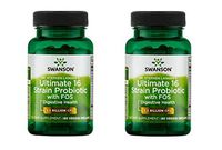Swanson Dr. Stephen Langer's Ultimate 16 Strain Probiotic with Fos 60 Veg Caps (Pack of 2)