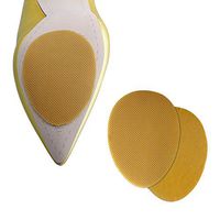 Non-Slip Shoes Pads 5 Pairs Self-Adhesive Shoe Grips Rubber Anti-Slip Shoe Grips can Non-Slip Noise Reduction (Yellow)