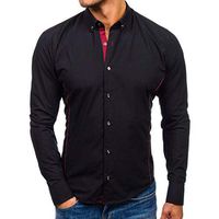 Triskye Shirt for Men Long Sleeve Polo, Cool Dry Athletic Compression Long Sleeve Baselayer Workout T-Shirts Black