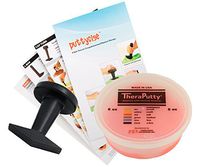 TheraPutty Standard Exercise Putty Red - Soft 6 OZ + Puttycise Knob Turn TheraPutty Exercise Tool + Manual Bundle